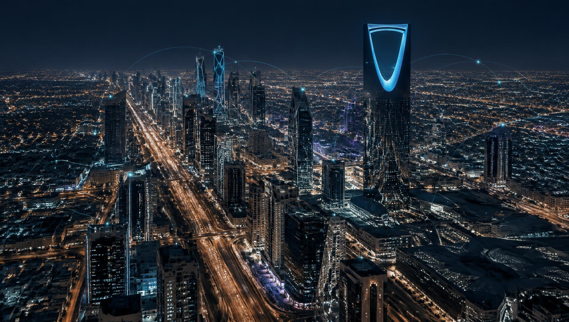 Riyadh skyline at night